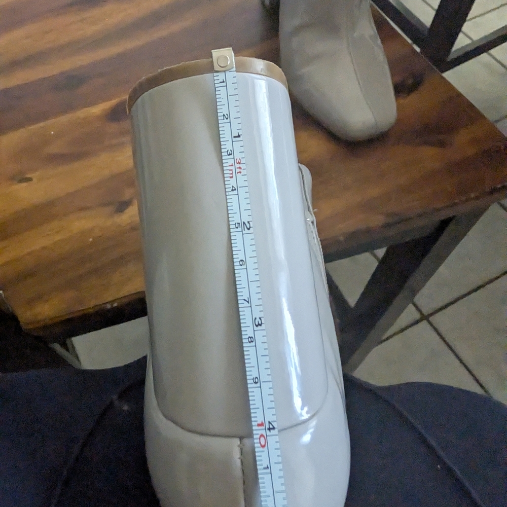 Steve Madden Boot Lynden Square Toe Side Zip Block Heel Ankle Boot Bone   Sz 8.5 - Picture 12 of 12